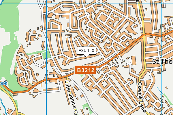 EX4 1LX map - OS VectorMap District (Ordnance Survey)