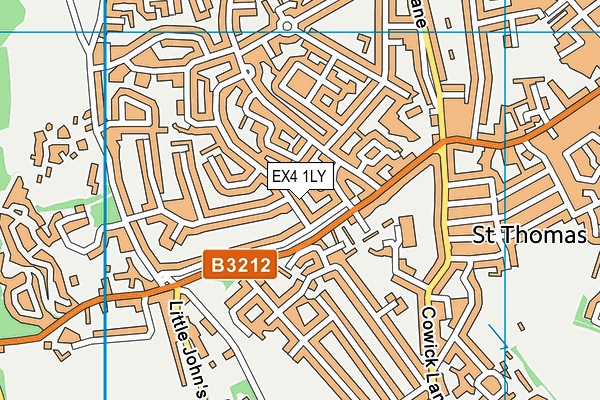 EX4 1LY map - OS VectorMap District (Ordnance Survey)