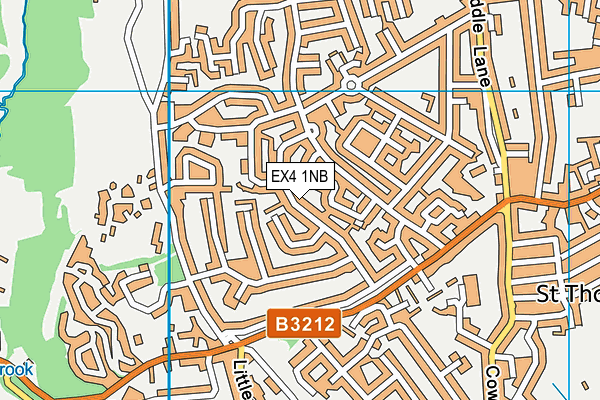 EX4 1NB map - OS VectorMap District (Ordnance Survey)