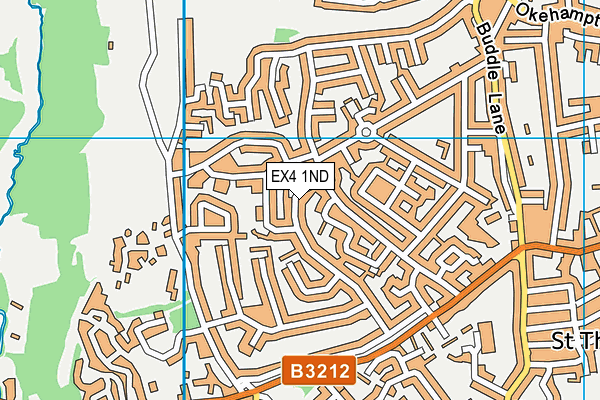 EX4 1ND map - OS VectorMap District (Ordnance Survey)
