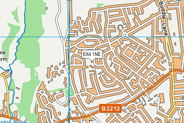 EX4 1NE map - OS VectorMap District (Ordnance Survey)