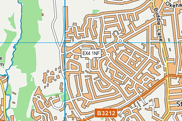 EX4 1NF map - OS VectorMap District (Ordnance Survey)