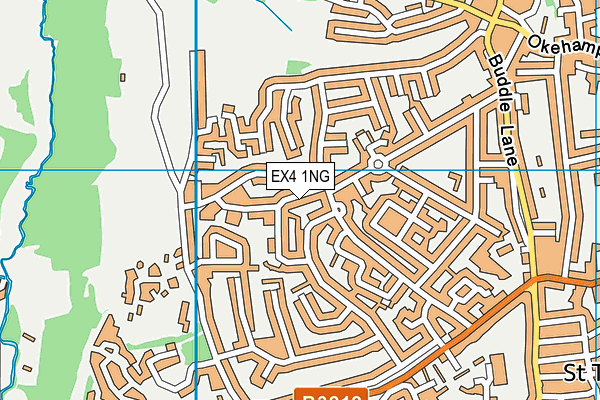 EX4 1NG map - OS VectorMap District (Ordnance Survey)