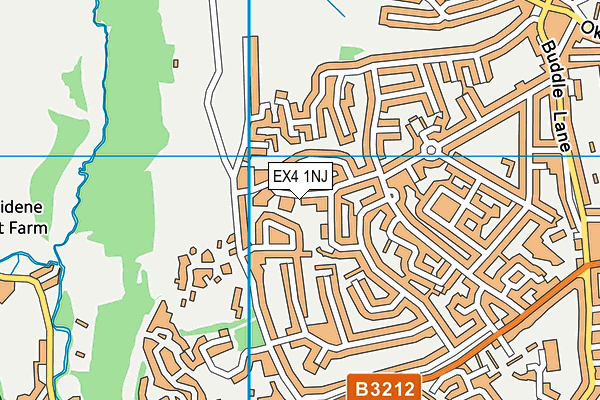 EX4 1NJ map - OS VectorMap District (Ordnance Survey)