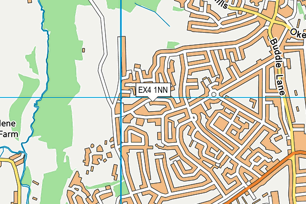EX4 1NN map - OS VectorMap District (Ordnance Survey)