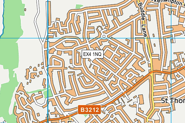 EX4 1NQ map - OS VectorMap District (Ordnance Survey)