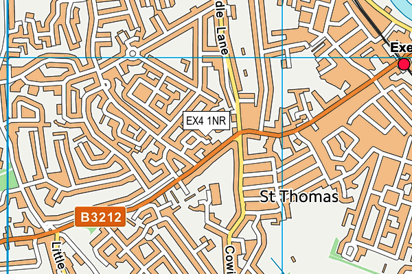 EX4 1NR map - OS VectorMap District (Ordnance Survey)