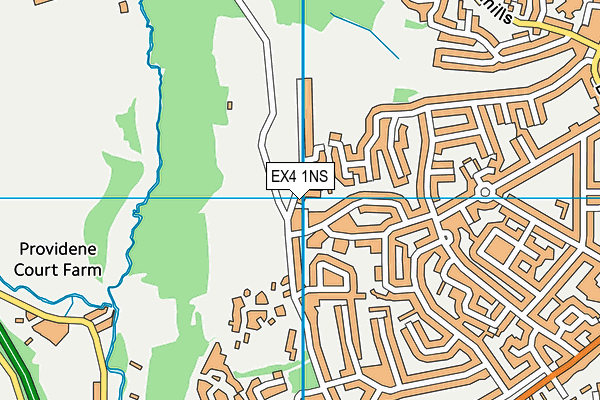 EX4 1NS map - OS VectorMap District (Ordnance Survey)