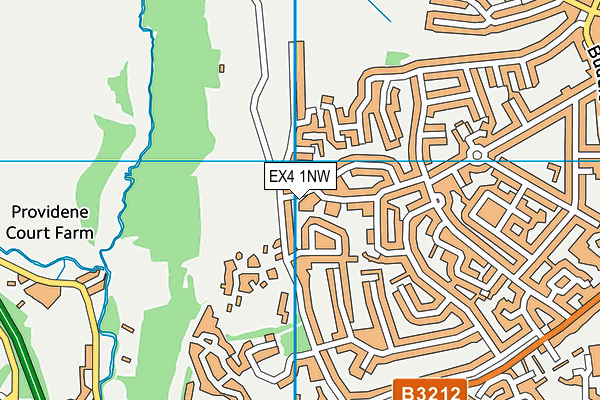 EX4 1NW map - OS VectorMap District (Ordnance Survey)