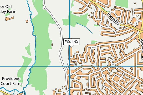 EX4 1NX map - OS VectorMap District (Ordnance Survey)