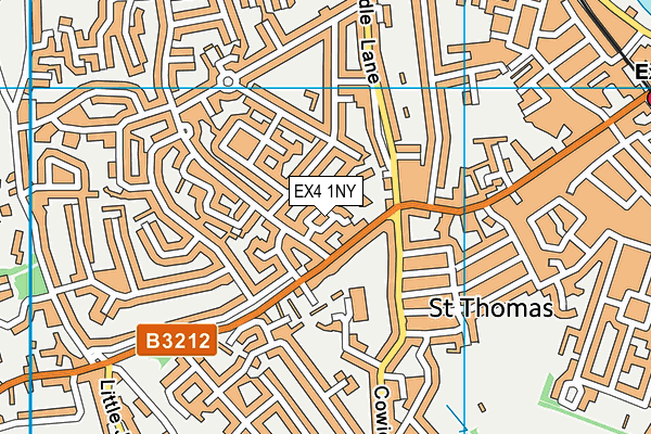 EX4 1NY map - OS VectorMap District (Ordnance Survey)