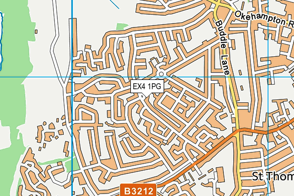 EX4 1PG map - OS VectorMap District (Ordnance Survey)