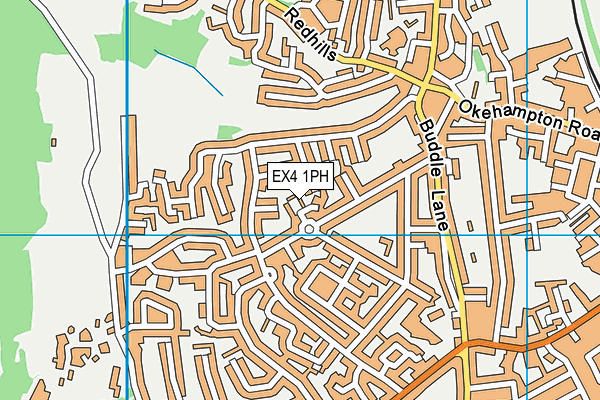 EX4 1PH map - OS VectorMap District (Ordnance Survey)