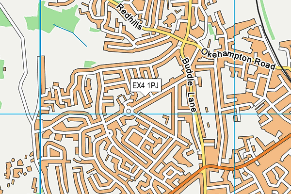 EX4 1PJ map - OS VectorMap District (Ordnance Survey)