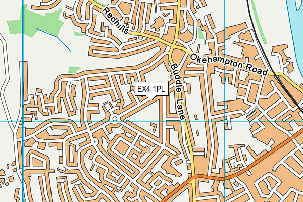 EX4 1PL map - OS VectorMap District (Ordnance Survey)