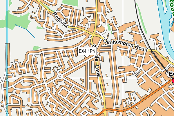 EX4 1PN map - OS VectorMap District (Ordnance Survey)
