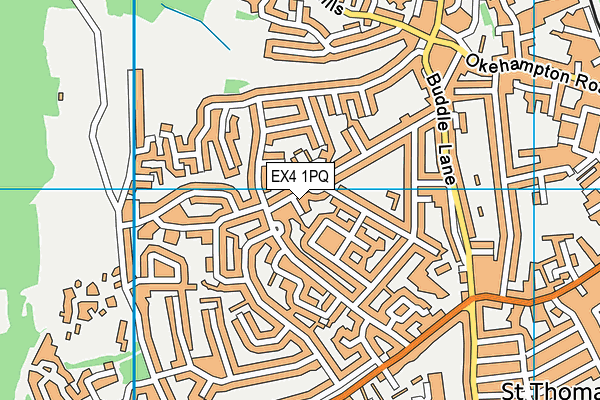 EX4 1PQ map - OS VectorMap District (Ordnance Survey)