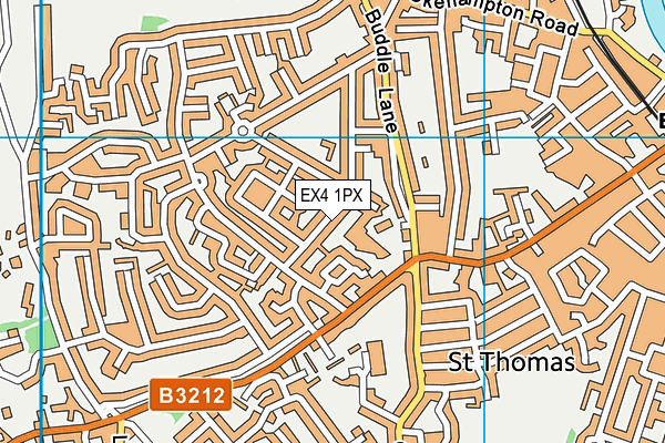 EX4 1PX map - OS VectorMap District (Ordnance Survey)