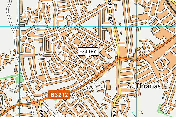 EX4 1PY map - OS VectorMap District (Ordnance Survey)