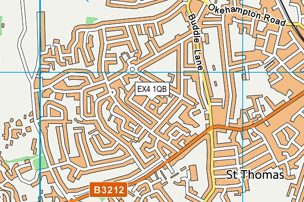 EX4 1QB map - OS VectorMap District (Ordnance Survey)