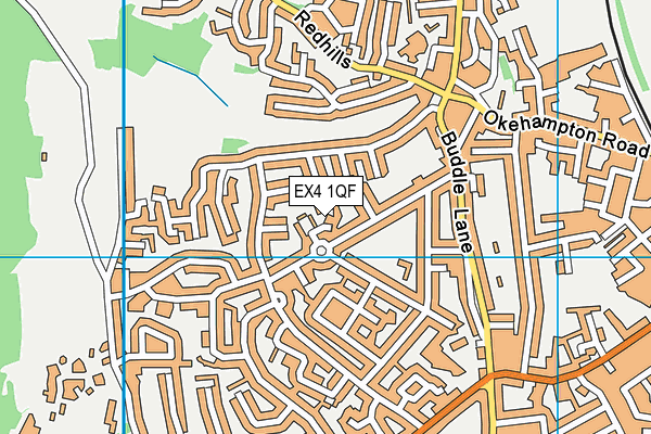 EX4 1QF map - OS VectorMap District (Ordnance Survey)