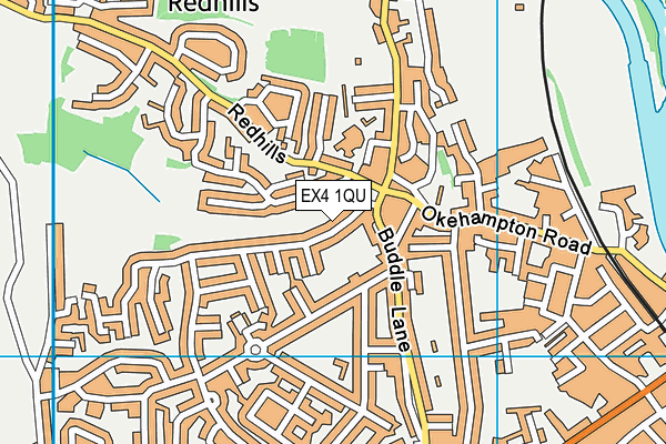 EX4 1QU map - OS VectorMap District (Ordnance Survey)
