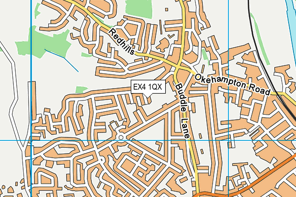 EX4 1QX map - OS VectorMap District (Ordnance Survey)