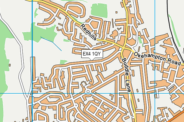EX4 1QY map - OS VectorMap District (Ordnance Survey)
