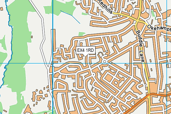 EX4 1RD map - OS VectorMap District (Ordnance Survey)