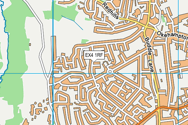 EX4 1RF map - OS VectorMap District (Ordnance Survey)