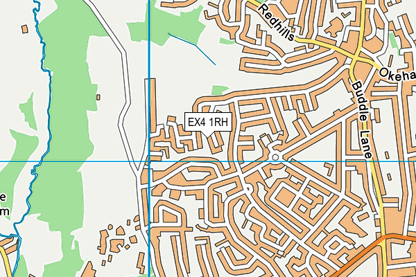 EX4 1RH map - OS VectorMap District (Ordnance Survey)