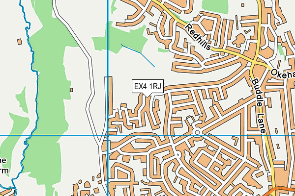 EX4 1RJ map - OS VectorMap District (Ordnance Survey)