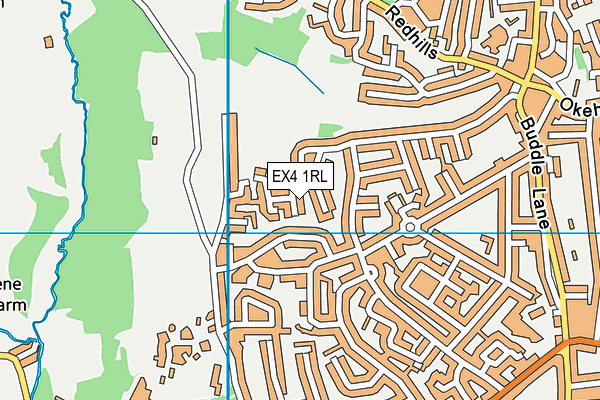 EX4 1RL map - OS VectorMap District (Ordnance Survey)