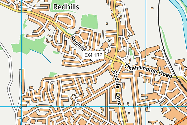 EX4 1RP map - OS VectorMap District (Ordnance Survey)