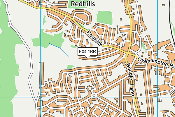EX4 1RR map - OS VectorMap District (Ordnance Survey)