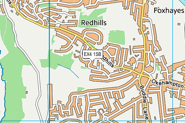 EX4 1SB map - OS VectorMap District (Ordnance Survey)