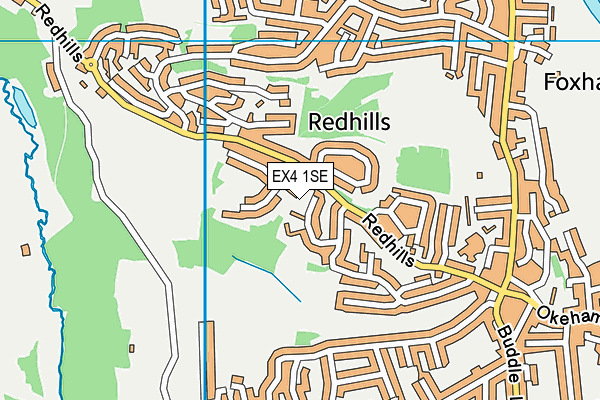 EX4 1SE map - OS VectorMap District (Ordnance Survey)