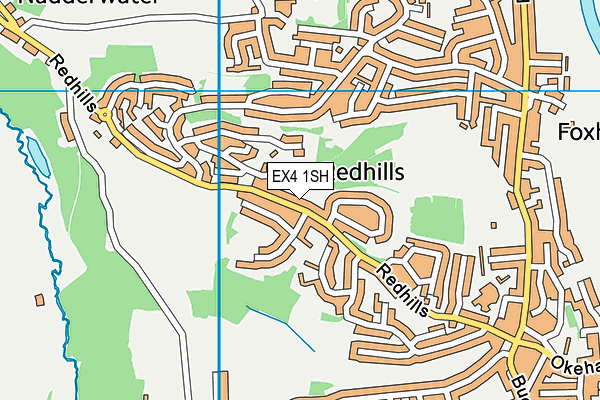 EX4 1SH map - OS VectorMap District (Ordnance Survey)