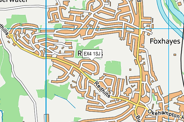 EX4 1SJ map - OS VectorMap District (Ordnance Survey)