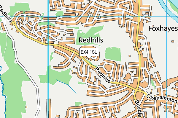 EX4 1SL map - OS VectorMap District (Ordnance Survey)