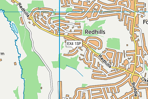 EX4 1SP map - OS VectorMap District (Ordnance Survey)