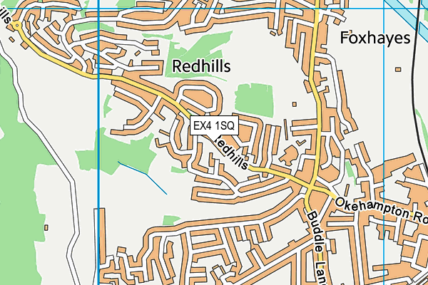 EX4 1SQ map - OS VectorMap District (Ordnance Survey)