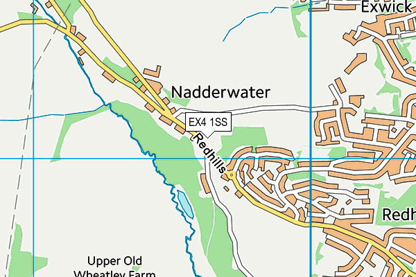 EX4 1SS map - OS VectorMap District (Ordnance Survey)