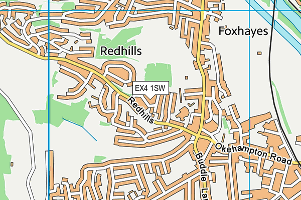EX4 1SW map - OS VectorMap District (Ordnance Survey)
