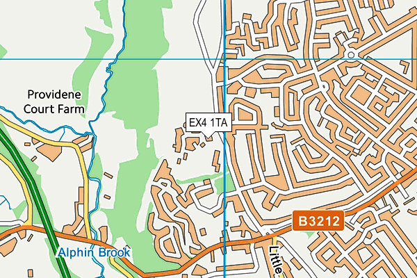 EX4 1TA map - OS VectorMap District (Ordnance Survey)