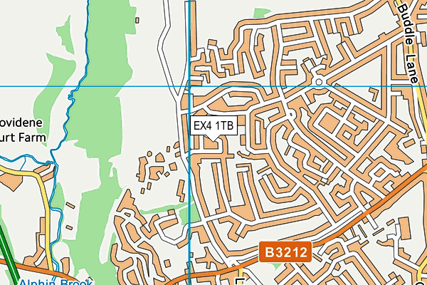 EX4 1TB map - OS VectorMap District (Ordnance Survey)