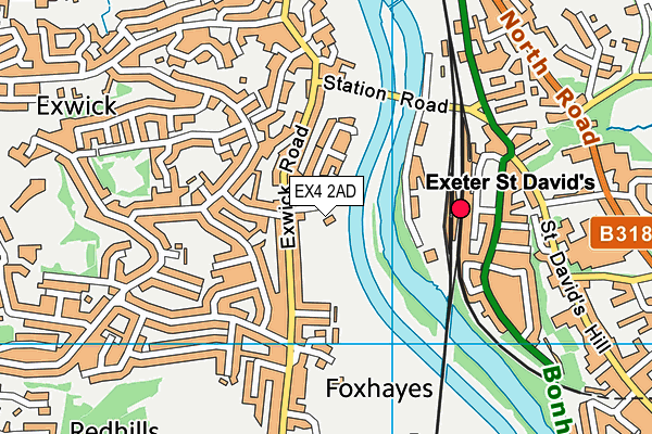 EX4 2AD map - OS VectorMap District (Ordnance Survey)