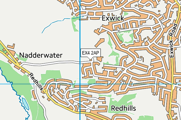 EX4 2AP map - OS VectorMap District (Ordnance Survey)