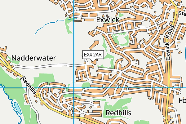 EX4 2AR map - OS VectorMap District (Ordnance Survey)