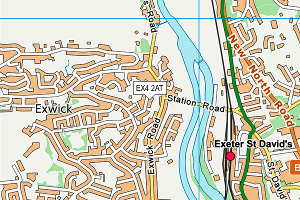 EX4 2AT map - OS VectorMap District (Ordnance Survey)